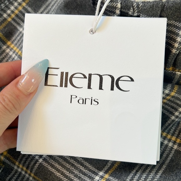 ELLEME Gray Cut Out Baggy Checked Pants - Picture 5 of 9